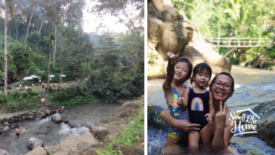 Wisata pinggir sungai di Bali bersama keluarga Nukad Tampaksiring